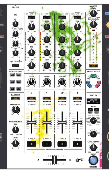 Pioneer DJ DDJ FLX10 MIXER Skin Holi in Colors